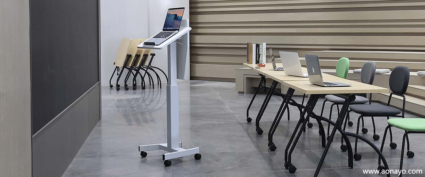 aonayo furniture bar table Portable Adjustable Lectern Presentation Podium Stand movable and heigh adjustable table (2).jpg
