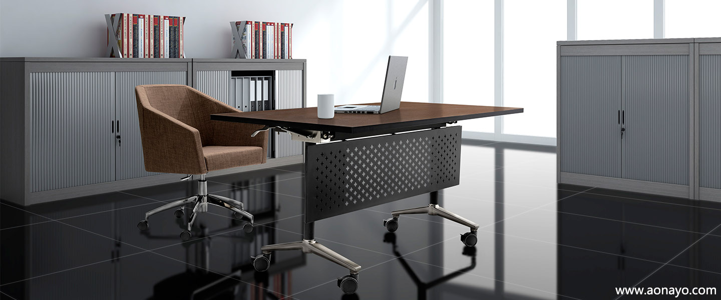 flip top training table foldable Conference Table Easy to Store and Move folding table (4).jpg