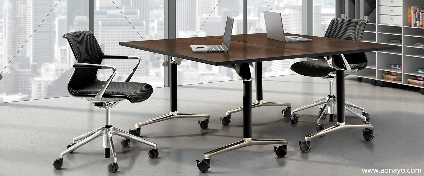 flip top training table foldable Conference Table Easy to Store and Move folding table (3).jpg