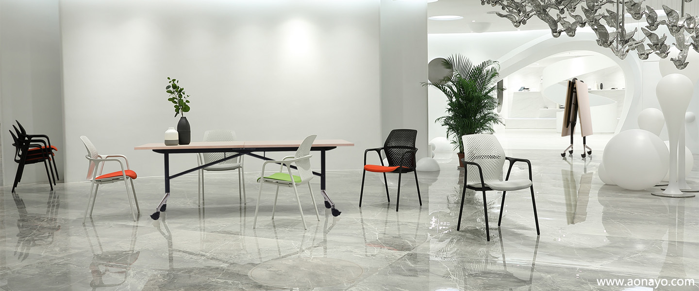 flip top training table foldable Conference Table Easy to Store and Move folding table (2).jpg