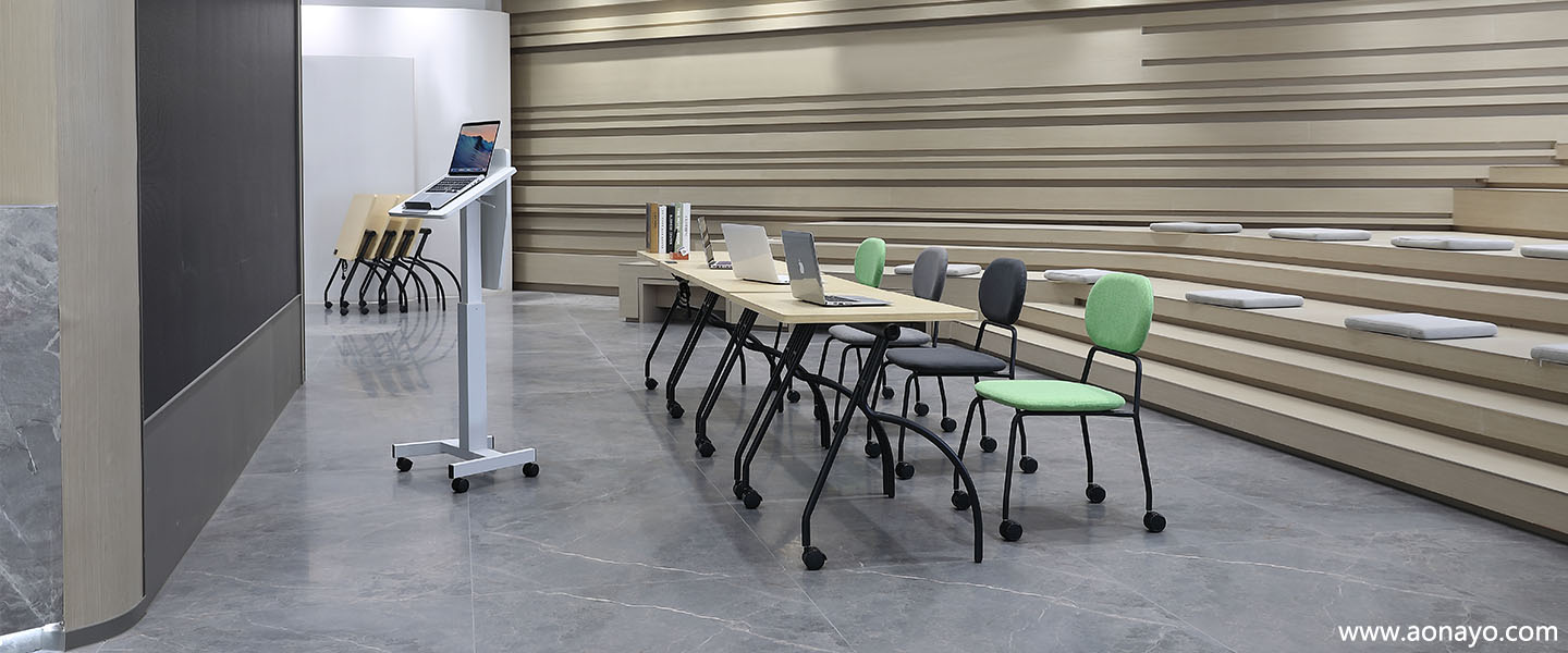 flip top training table foldable Conference Table Easy to Store and Move folding table (2).jpg